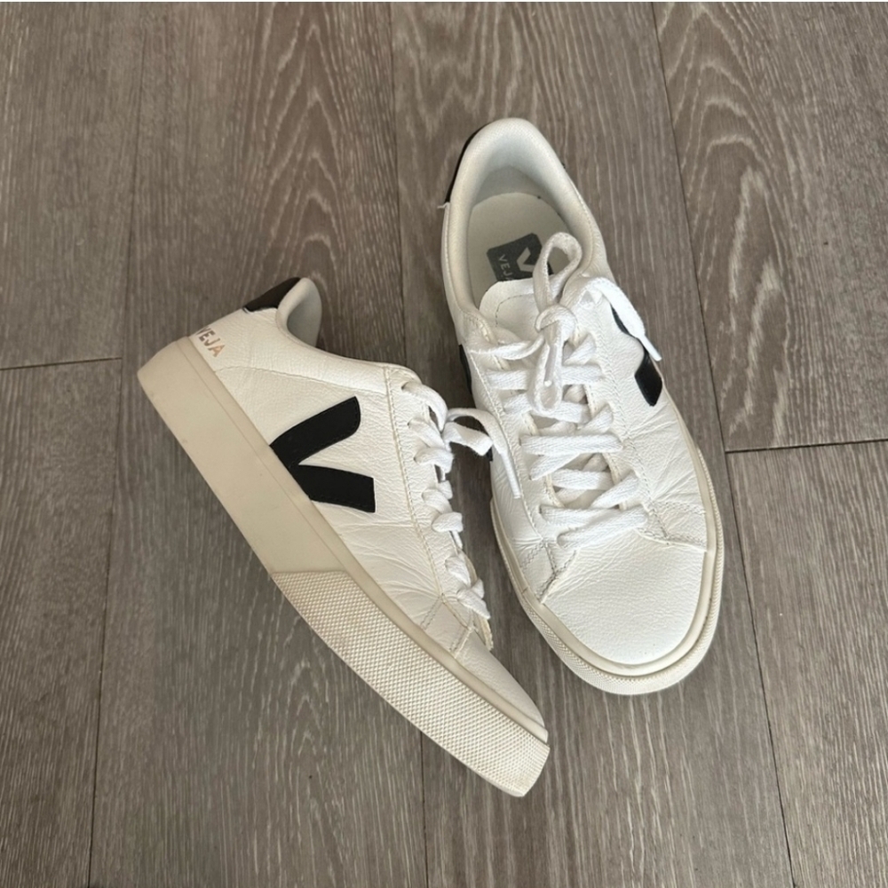 Veja Campo black and white leather sneakers